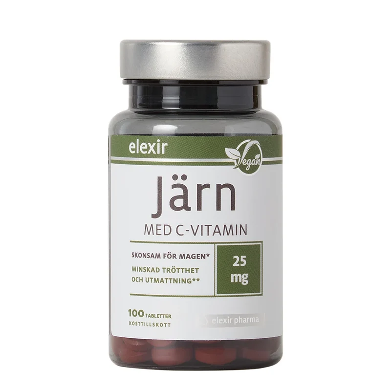 Elexir Pharma Järn med C-vitamin 100 tabs