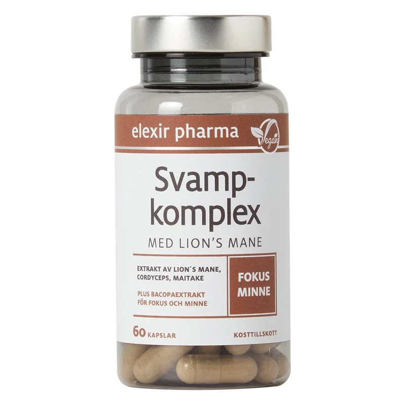 Elexir Pharma Svampkomplex med Lions mane 60 caps