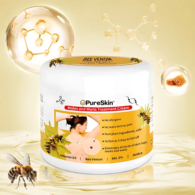 PureSkin™ verwijdert wratten en moedervlekken met bijengif | Gegarandeerd een gladde en gave huid