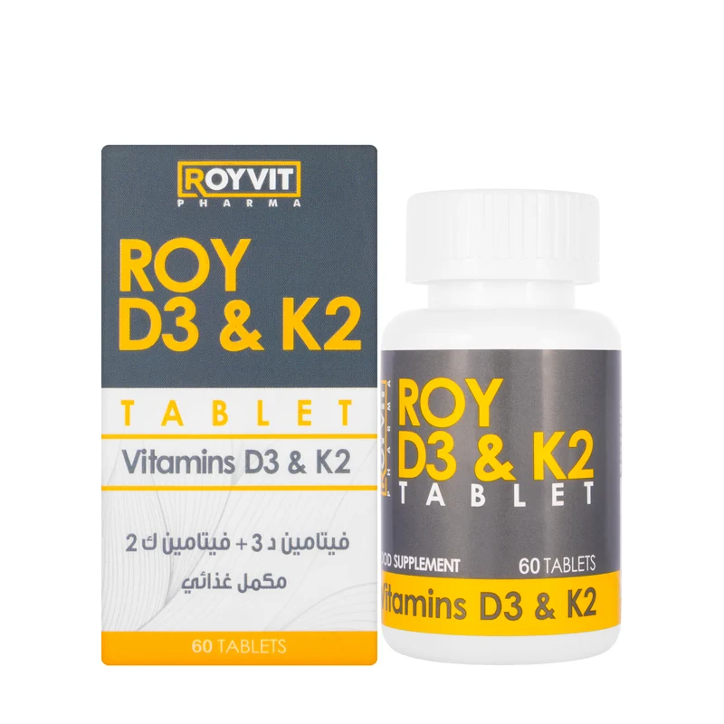 Roy Vit-D3 5000 IU + K2 60 Tablets