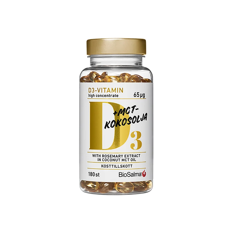 BioSalma D3 Vitamin 65 µg+ MCT 180 caps