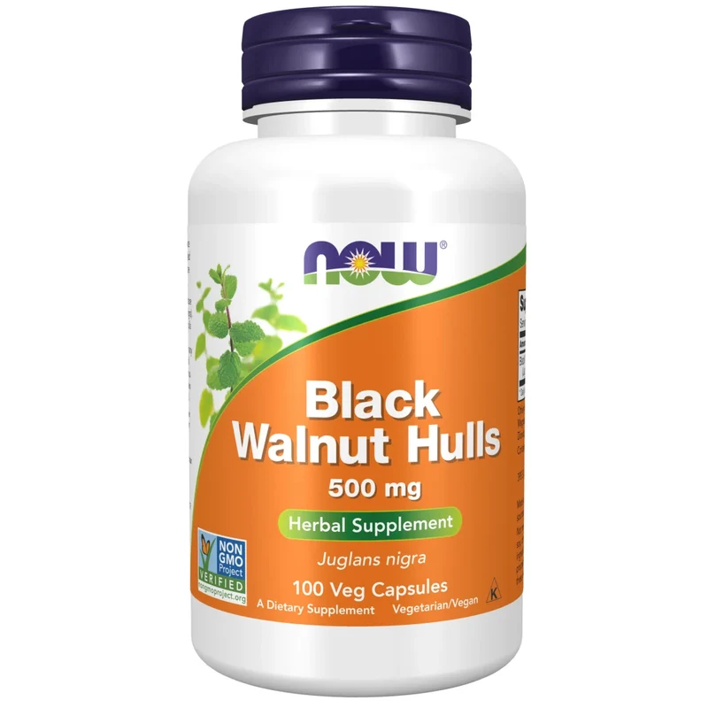 NOW Black Walnut Hulls 500 mg 100 caps