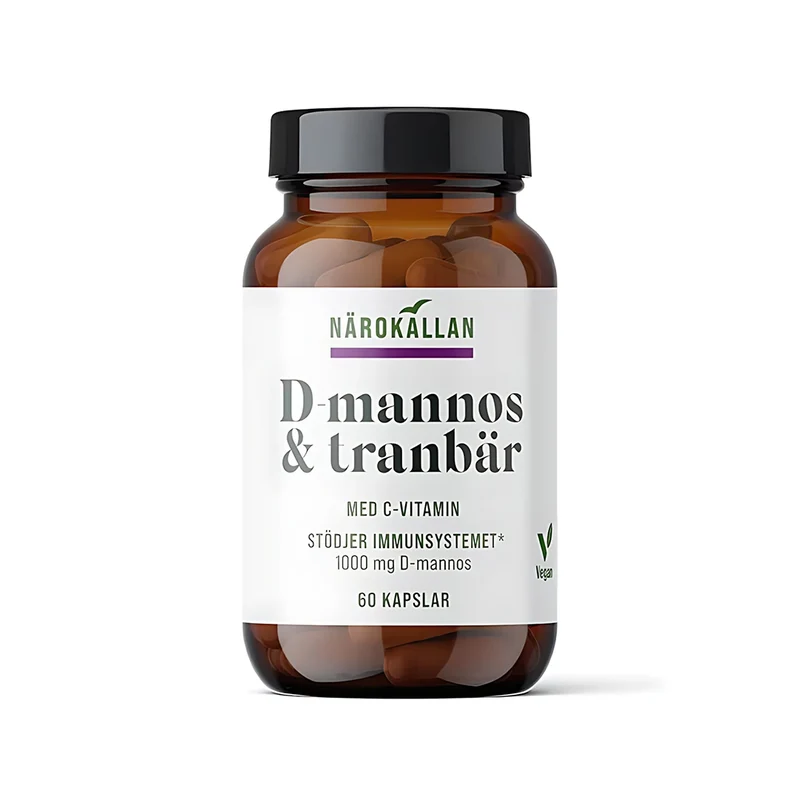 Närokällan D-mannos + Tranbär 60 caps