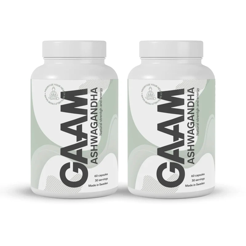 2 x GAAM Ashwagandha 60 caps