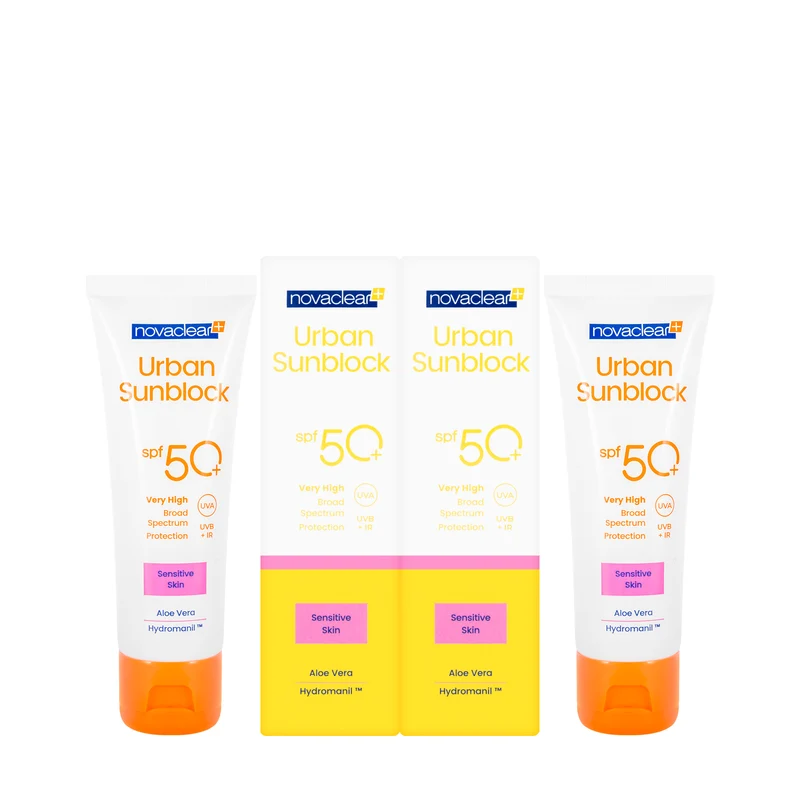 Novaclear Urban Sun [Sensitiv Skin]Spf 50+Face Cream 40 ml 40 Ml 1+1 Offer