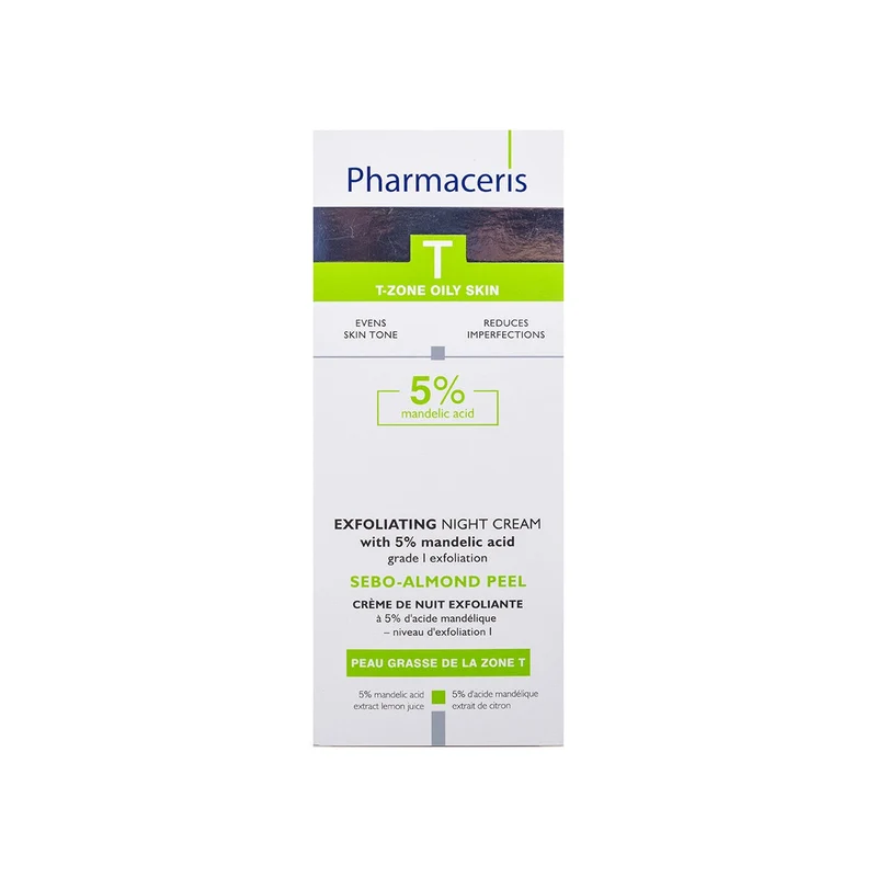Pharmaceris T Sebo-Almond Peel Exfoliating Night Cream 5% Mandelic Acid 50 Ml