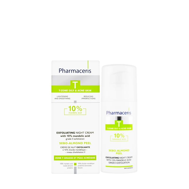Pharmaceris T Sebo-Almond Peel Exfoliating Night Cream 10% Mandelic Acid 50 Ml