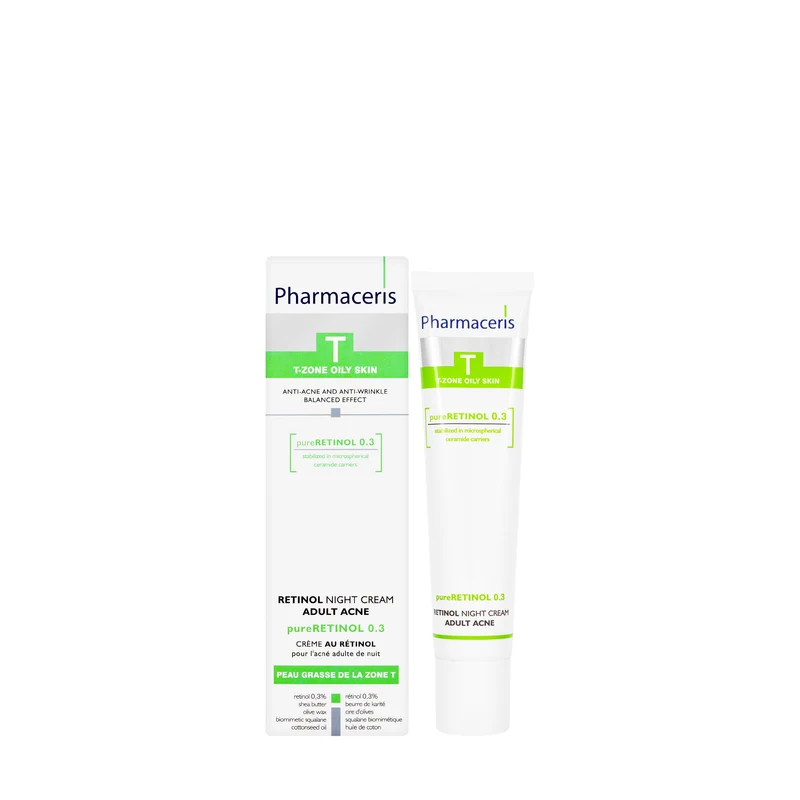 Pharmaceris T Retinol 0.3 Night Cream for Adult Acne 40 Ml