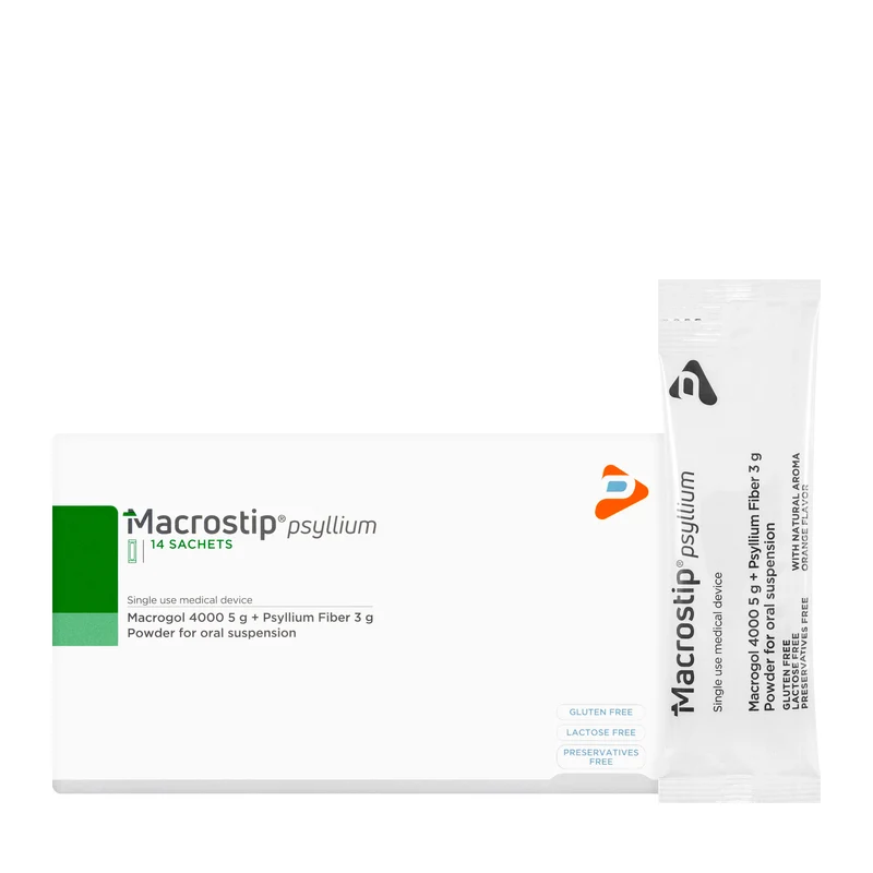 Macrostip Psyllium Fiber Powder 14 Sachets