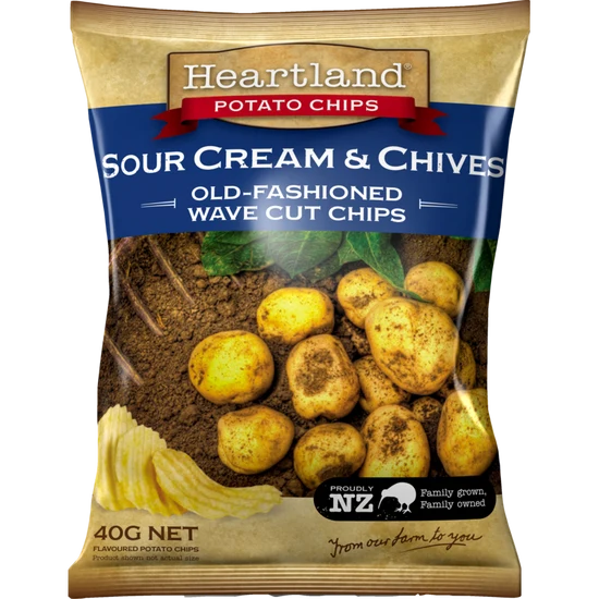Heartland Chips Sour Cream & Chives 40g