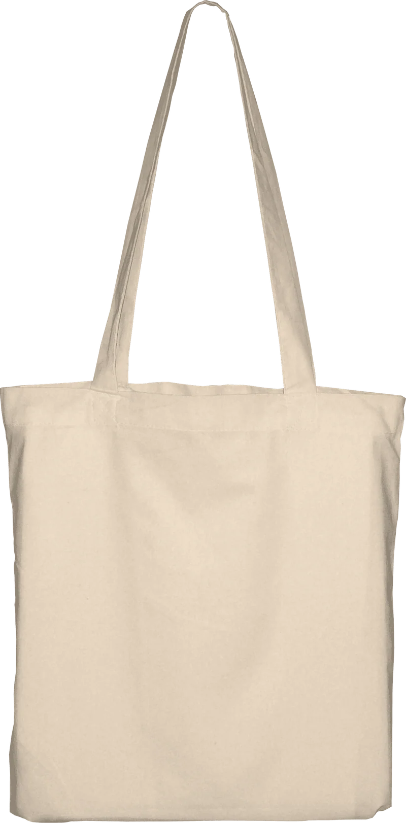 Ecru Baumwolltasche 37X42 langer Griff