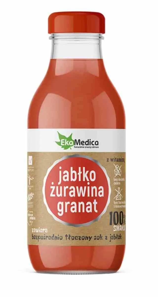 EkaMedica Saft Apfel-Cranberry-Granatapfel 300 ml