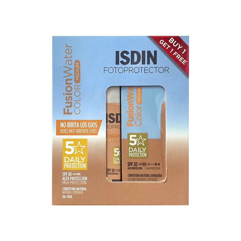 Isdin Spf 50 Fusion Water Color Medium 50 Ml 1+1 Offer