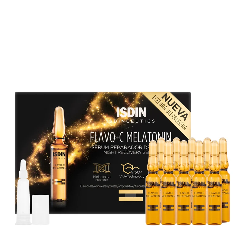 Isdin Flavo-C Melatonin Night Serum Ampoule 10X2 Ml