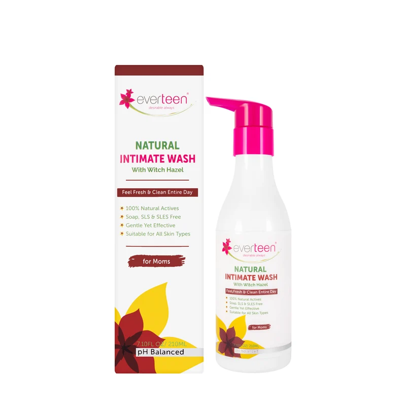 Everteen Natural Intimate Wash with Witch Hazel pH Balanced 210 Ml