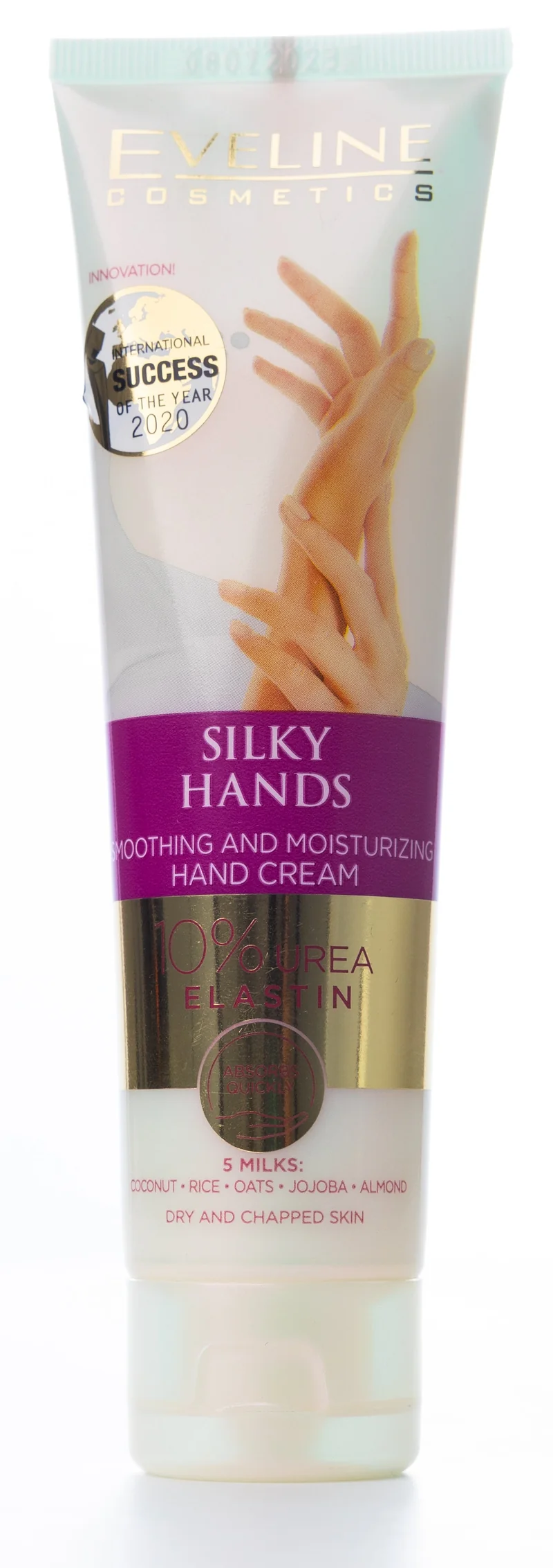 Eveline Silky Hands Smoothing and Moisturizing Hand Cream with Urea, Elastin and 5 Milks 100 Ml