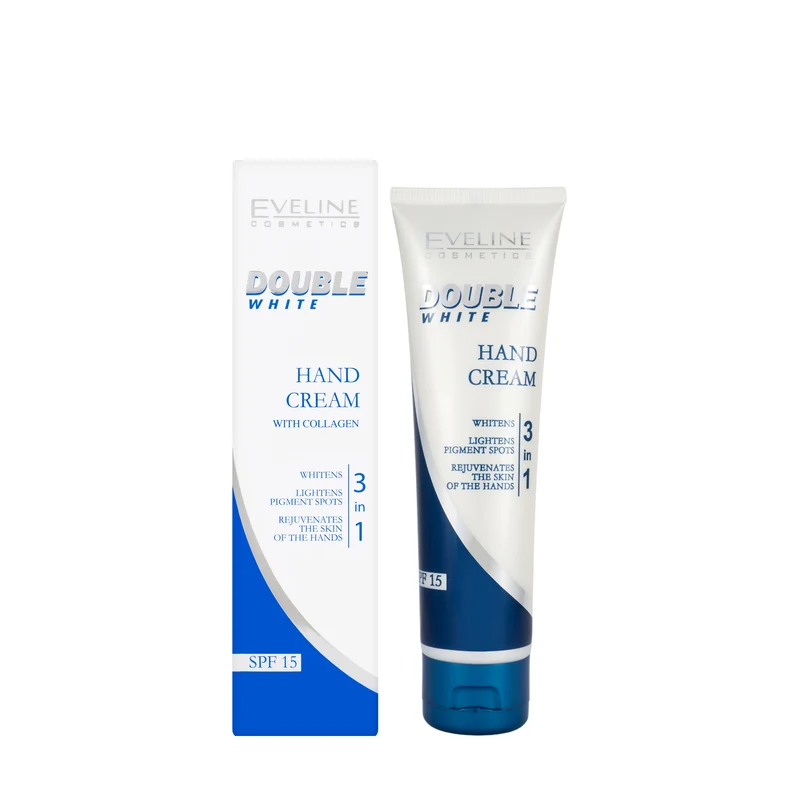 Eveline Cosmetics Double White Hand Cream with Collagen SPF 15 100 Ml