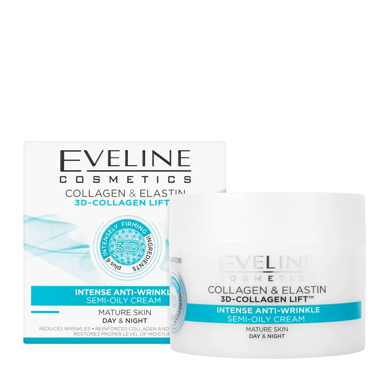 Eveline 3D Collagen Lift Intense Anti-Wrinkle Day and Night Cream 50 Ml