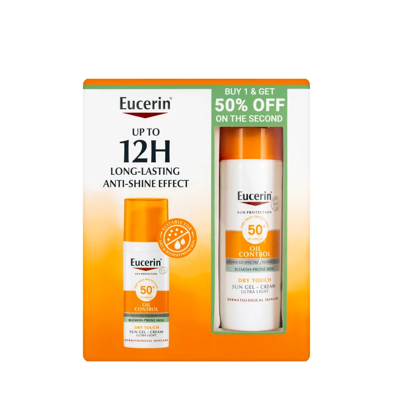 Eucerin Sun Oil Control Dry Touch SPF 50+ Gel-Cream 50 ml 2Pc[Buy1+ Get 50%Offer]