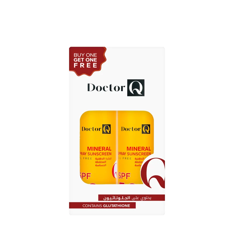 DR Q Mineral Sunscreen SPF 50+ Oil Free Spray 150 Ml (1+1) Offer Pack