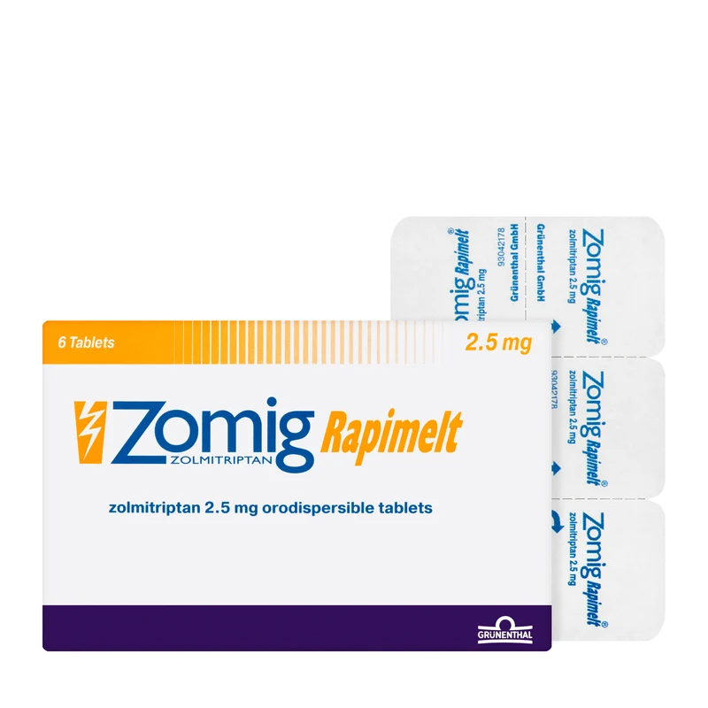 Zomig Rapimelt 2.5Mg 6Tablets