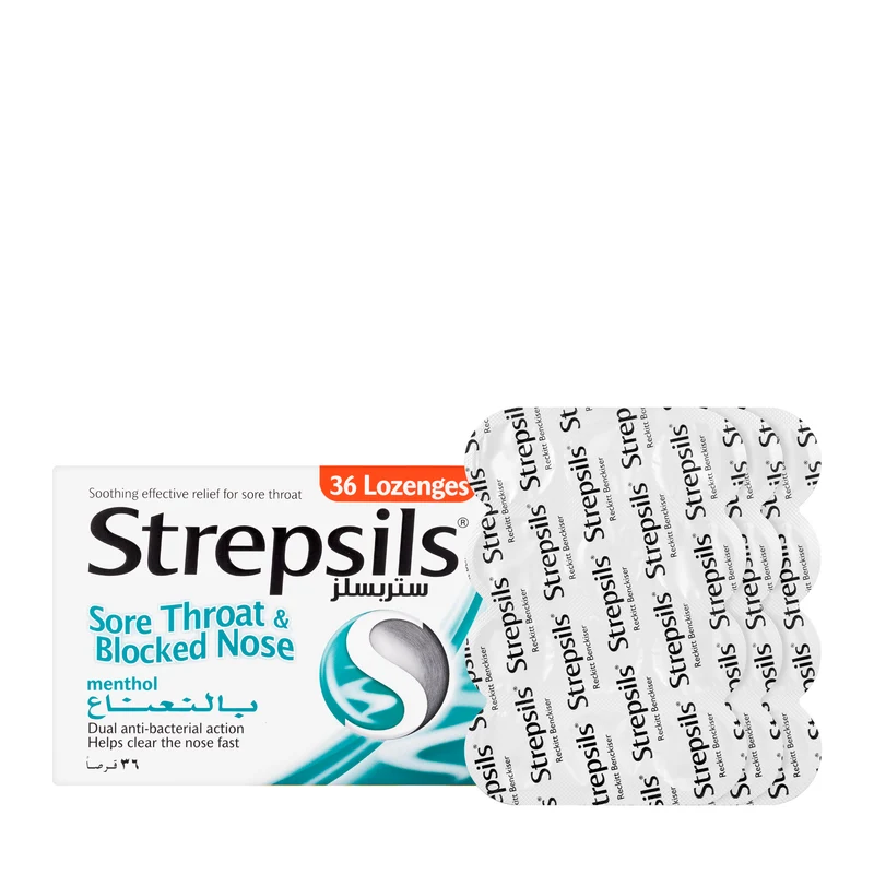 Strepsils Menthol [Blocked Nose] 36 Lozenges