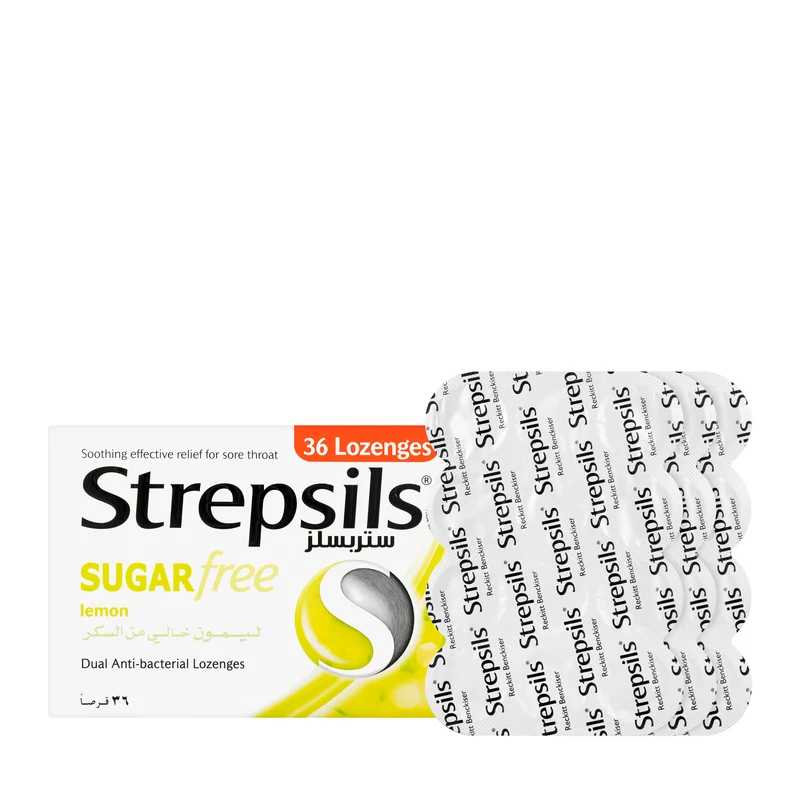 Strepsils Lemon Sugar Free 36 Lozenges