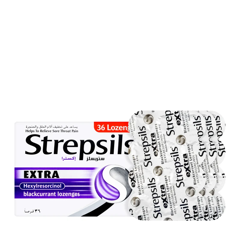 Strepsils Extra Blackcurrant 36 Lozenges