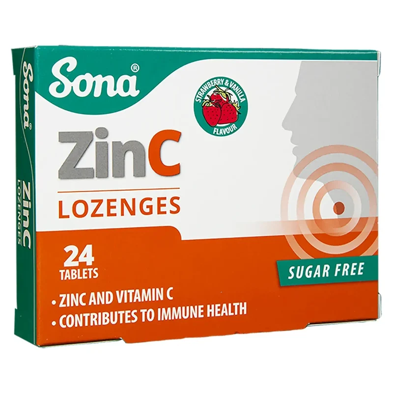 Sona Zinc and Vitamin C 24 Chewable Tablets