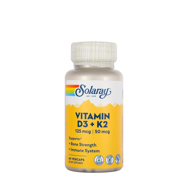 Solaray Vitamin D3 + K2 60 Capsules
