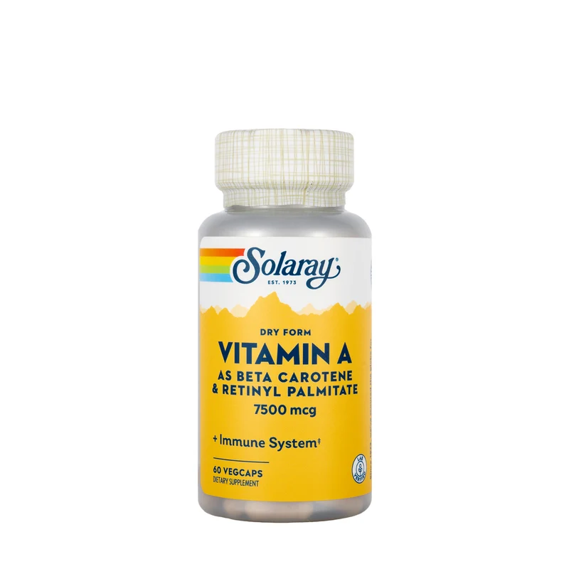 Solaray Vitamin A 7500mcg 60 Capsules