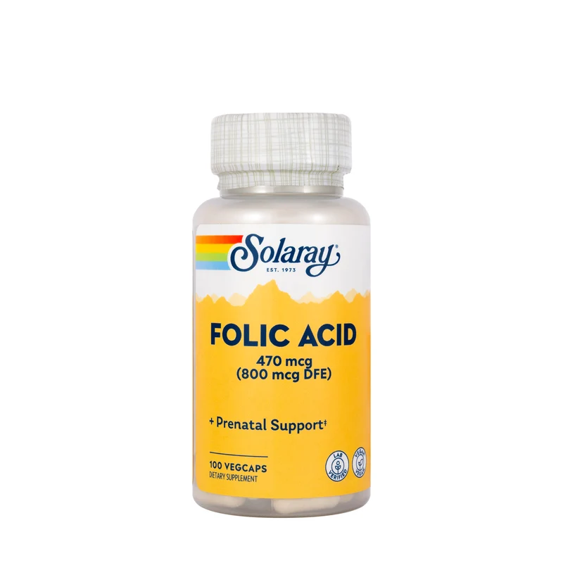 Solaray Folic Acid 800 mcg 100 Capsules