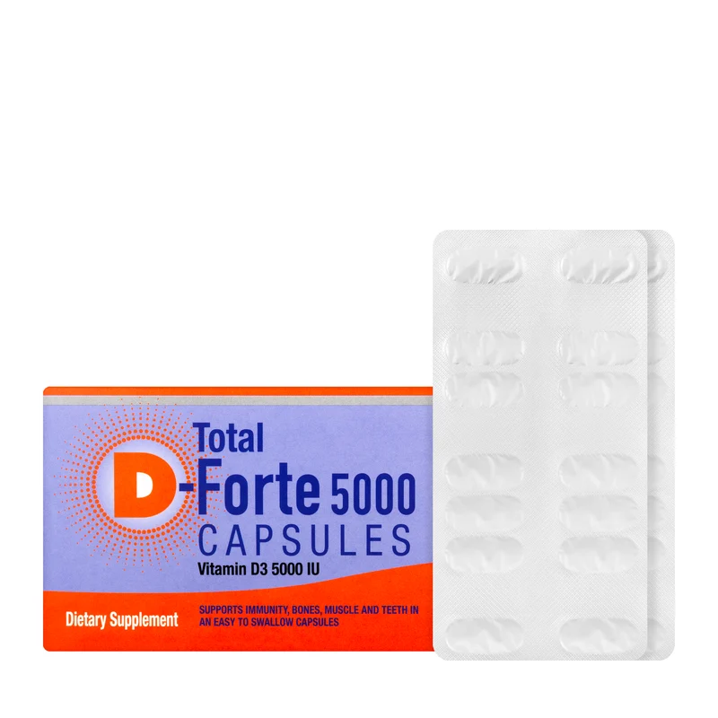 Total D-Forte Vitamin-D3 5000IU 28 Capsules