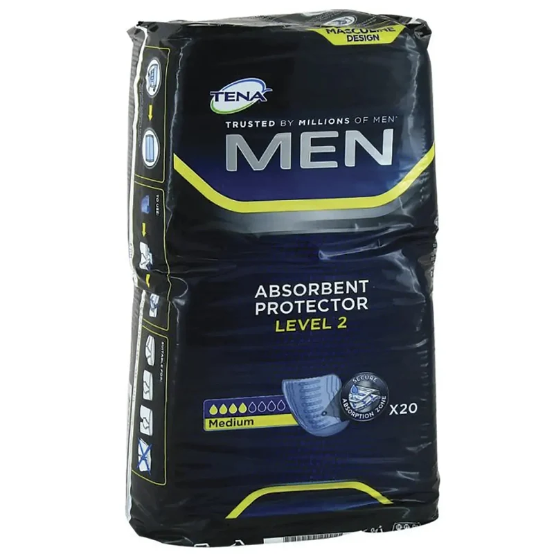 Tena Men Level 2 Absorbent Protector - 20 Pieces