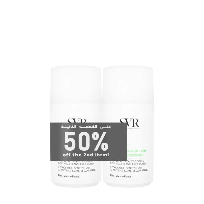 SVR Spiral Deodrant Roll [White] 2x50 ml Offer