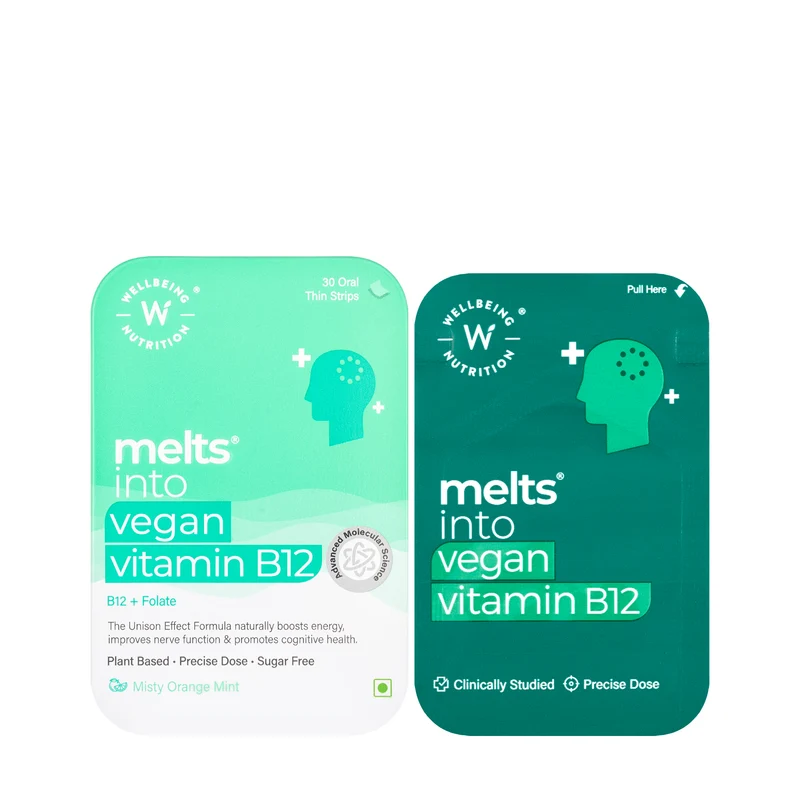 Wellbeing Melts Vegan Vitamin B12 30 Strips