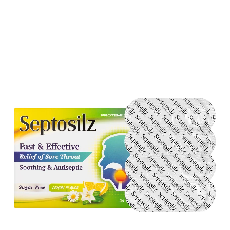 Septosilz Lemon Sugar Free 24 Lozenges