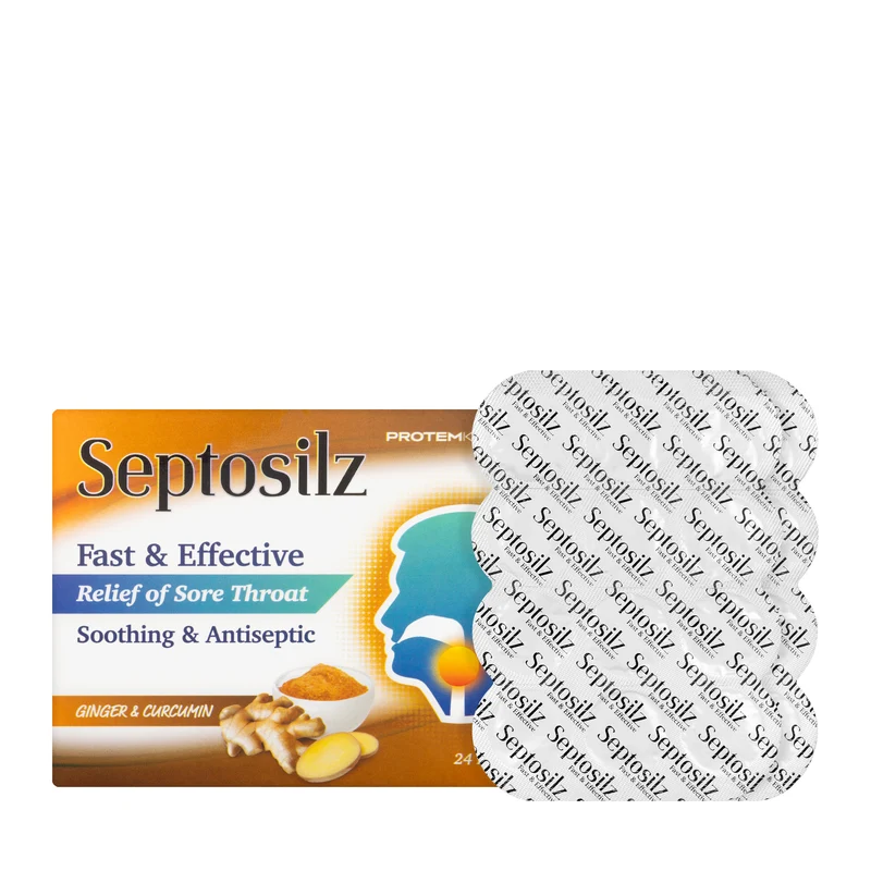 Septosilz Ginger & Curcumin 24 Lozenges