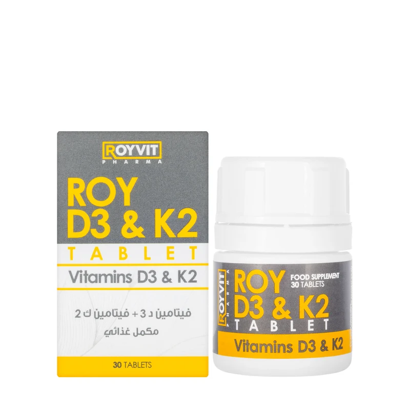 Roy Vit-D3 5000IU + K2 30 Tablets