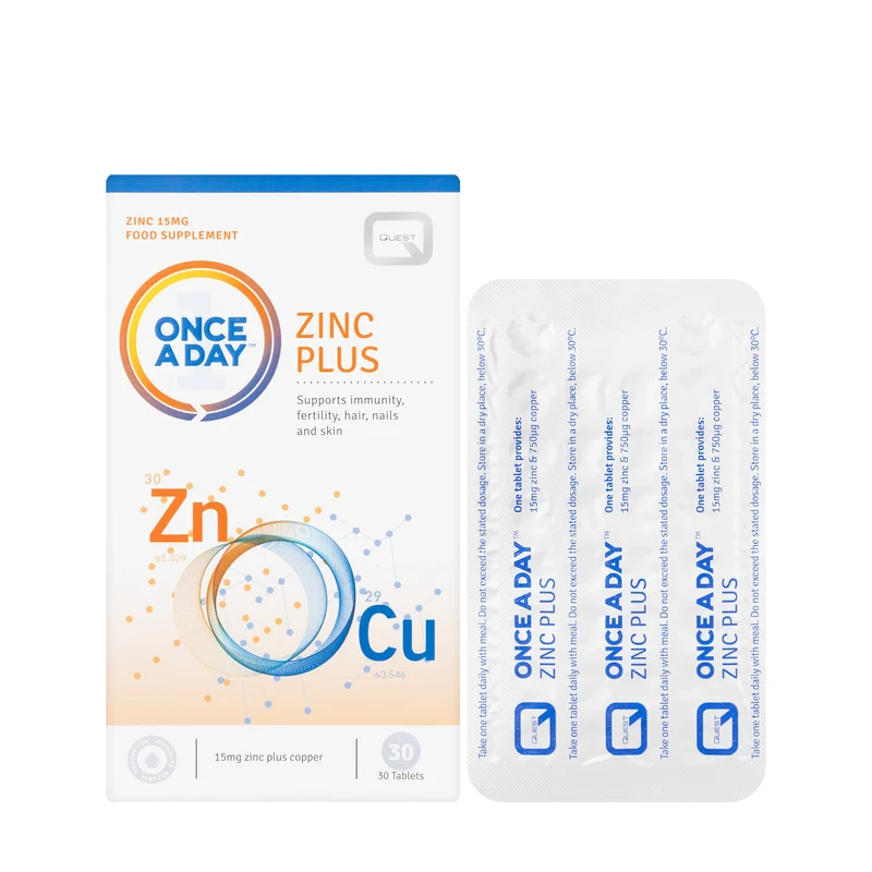 Quest Once A Day Zinc Plus 30 Tablets