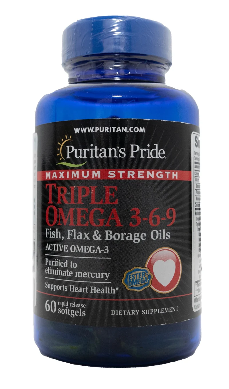 Puritan's Pride Triple Omega 3-6-9 60 Softgels