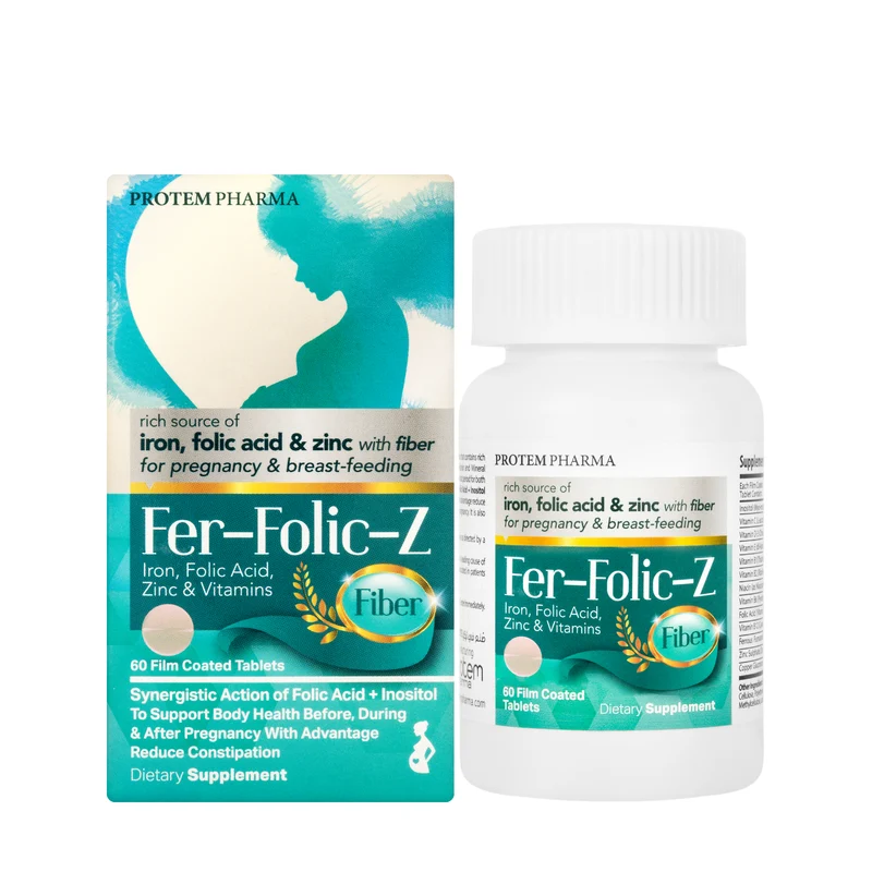 Protem Pharma Fer-Folic-Z Fiber 60 Tablets