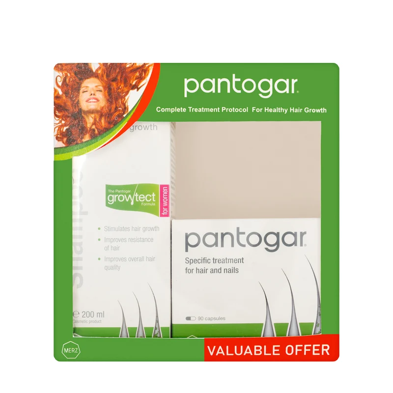 Pantogar 90 Capsules + Shampoo 200 ml Free Offer