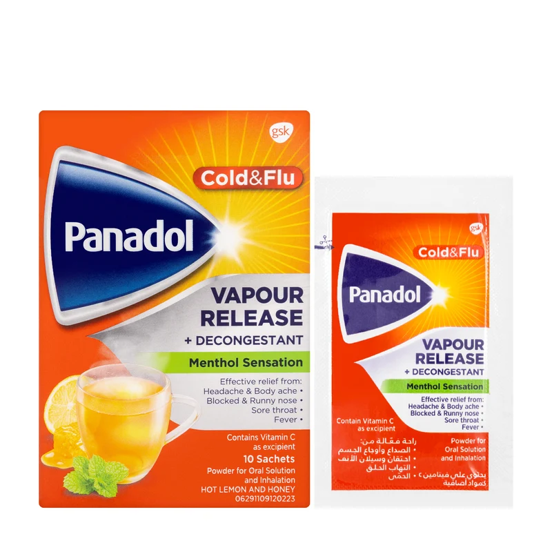 Panadol Cold & Flu Vapour+Decongestant 10 Sachets