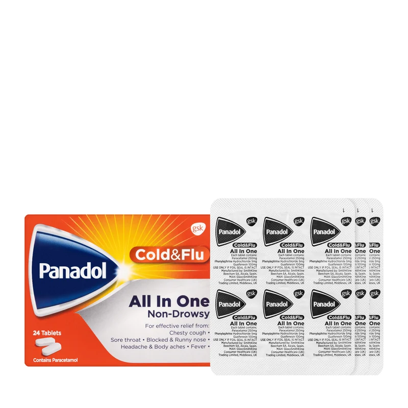 Panadol Cold & Flu All In One 24 Tablets