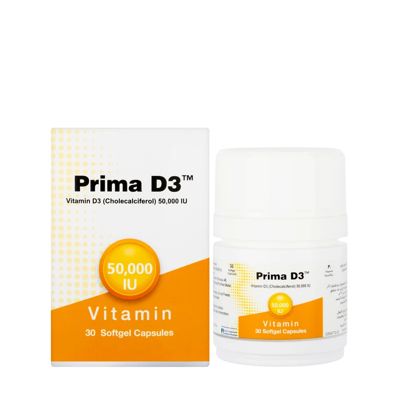Prima Vitamin D3 50000 IU 30 Capsules