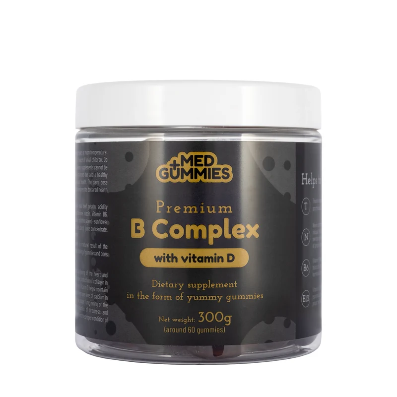 Med+ Gummies Premium B-Complex + Vitamin D 60 Gummies