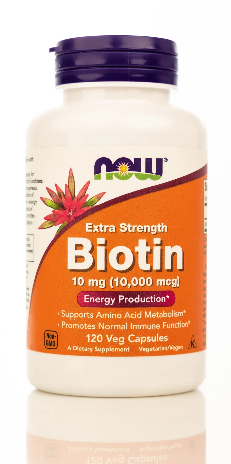 Now Biotin 10000mcg 120 Veg Capsules