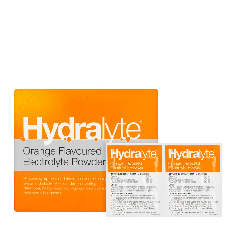 Hydralyte Orange Sachet 10X4.9 gm