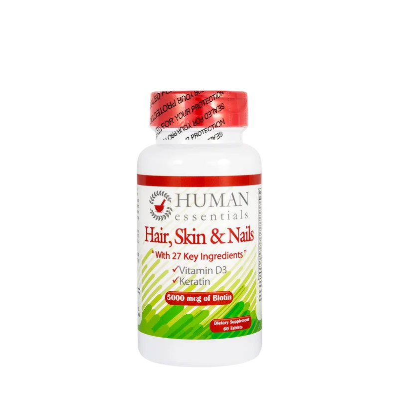 Human Essentials Hair, Skin & Nails 5000 mcg Biotin 60 Tablet